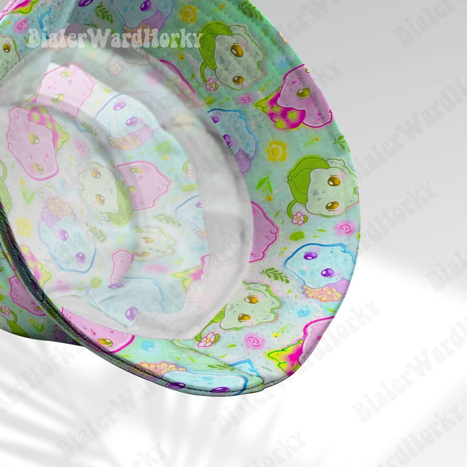 Bulbasaur Bucket, Funny Grass Type Unisex Anime Bucket Gifts, Bulbasaur Hat