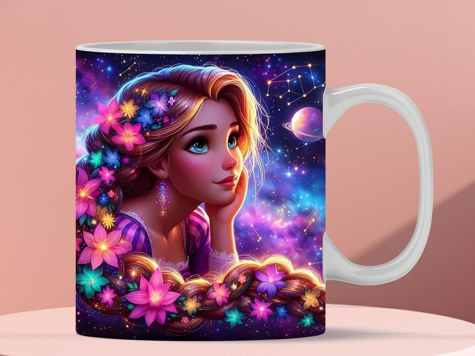 Princess Rapunzel Mug Wrap,  Mug Wrap Sublimation