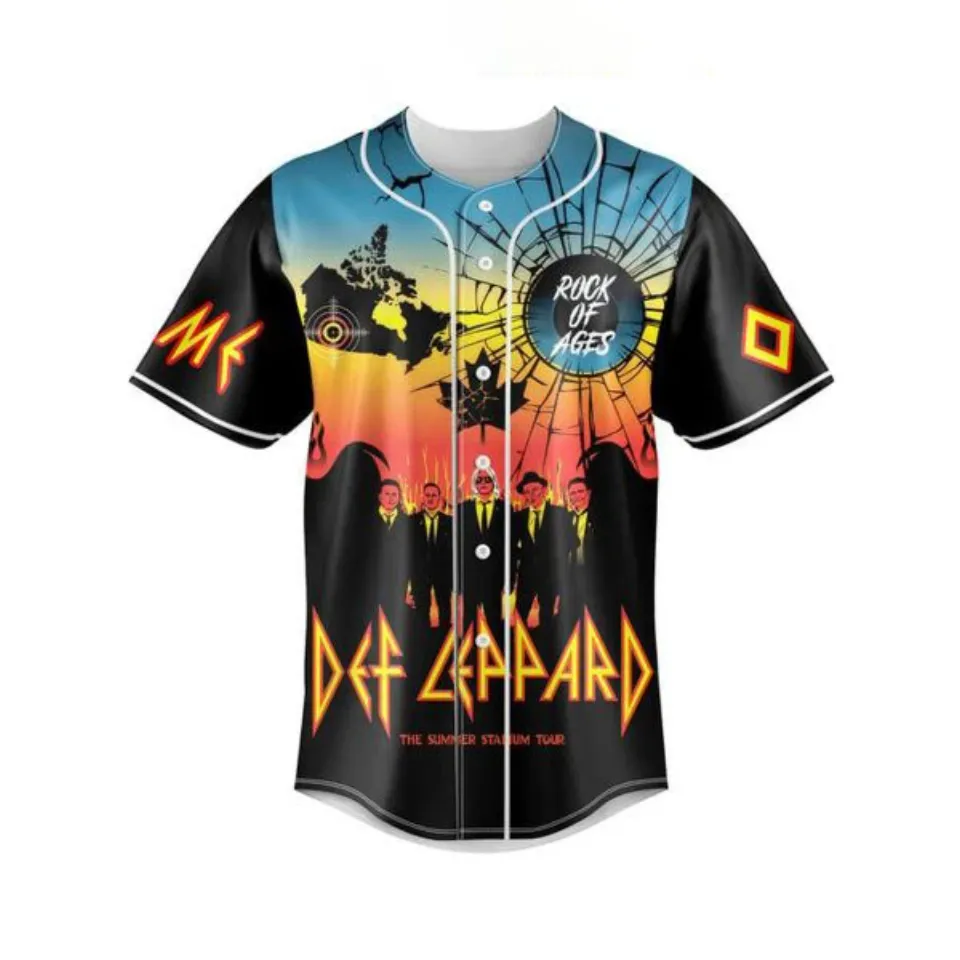 Def Leppard Summer Tour 2024 Personalized Baseball Jersey