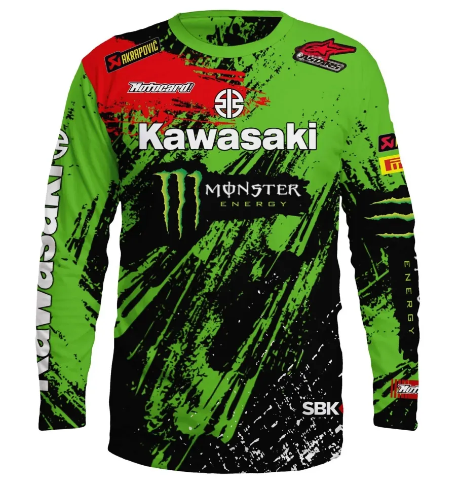 Personalized- Kawasaki Limited Edition 3D Racing Long Sleeve T-Shirt