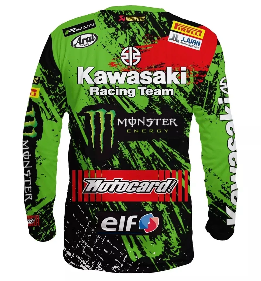 Personalized- Kawasaki Limited Edition 3D Racing Long Sleeve T-Shirt