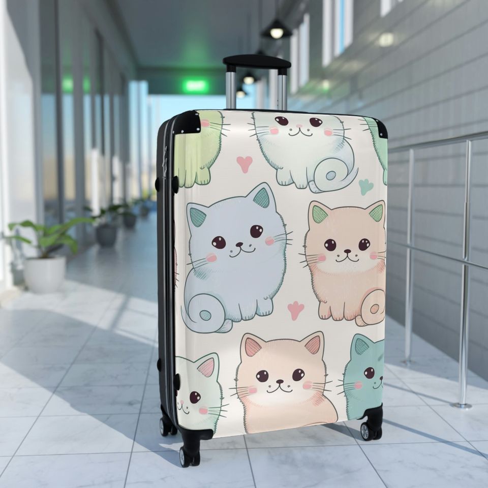 Kittens Suitcase, Travel Luggage, Gift For Her, Gift For Him