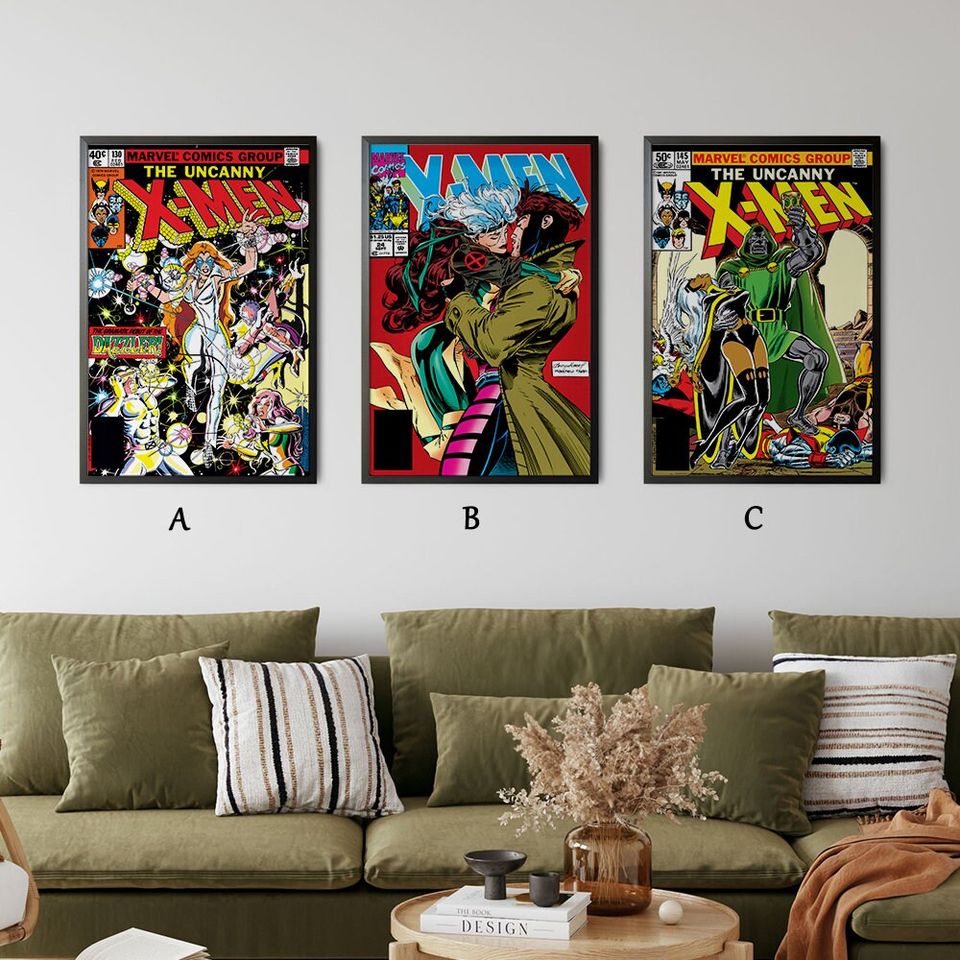 X-Men Comic Poster, High Quality Canvas Print Art Posters, Gift for her, Gift for Him, Unframed
