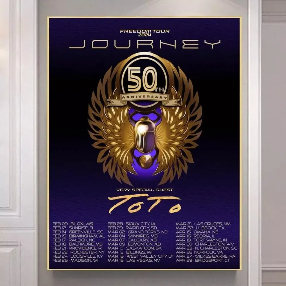 Journey Freedom Tour 2024 Poster- 2024 Concert Poster