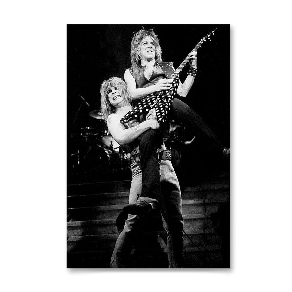 Randy Rhoads and Ozzy Osbourne Poster, High Quality Canvas Print Art Posters, Gift for her, Gift for Him, Unframed