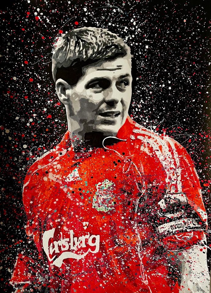 Steven Gerrard Poster - Hand Painted Art Prints - Poster - Gift