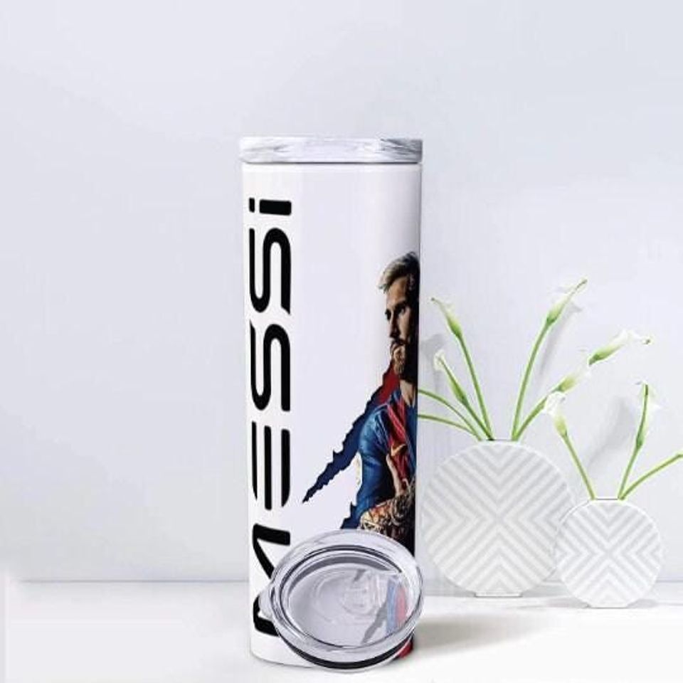 Lionel messi skinny tumbler