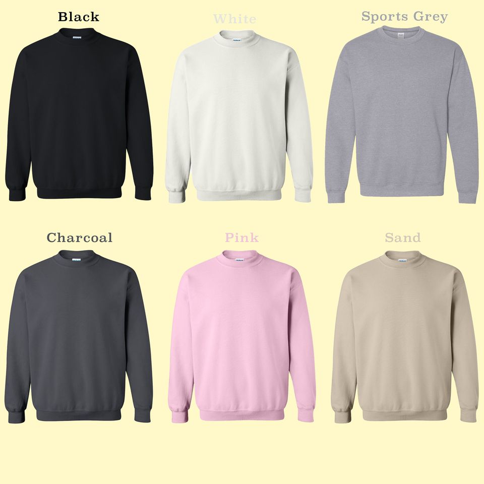 Halloween Ghost Embroidered Crewneck, Cute Couple Design,