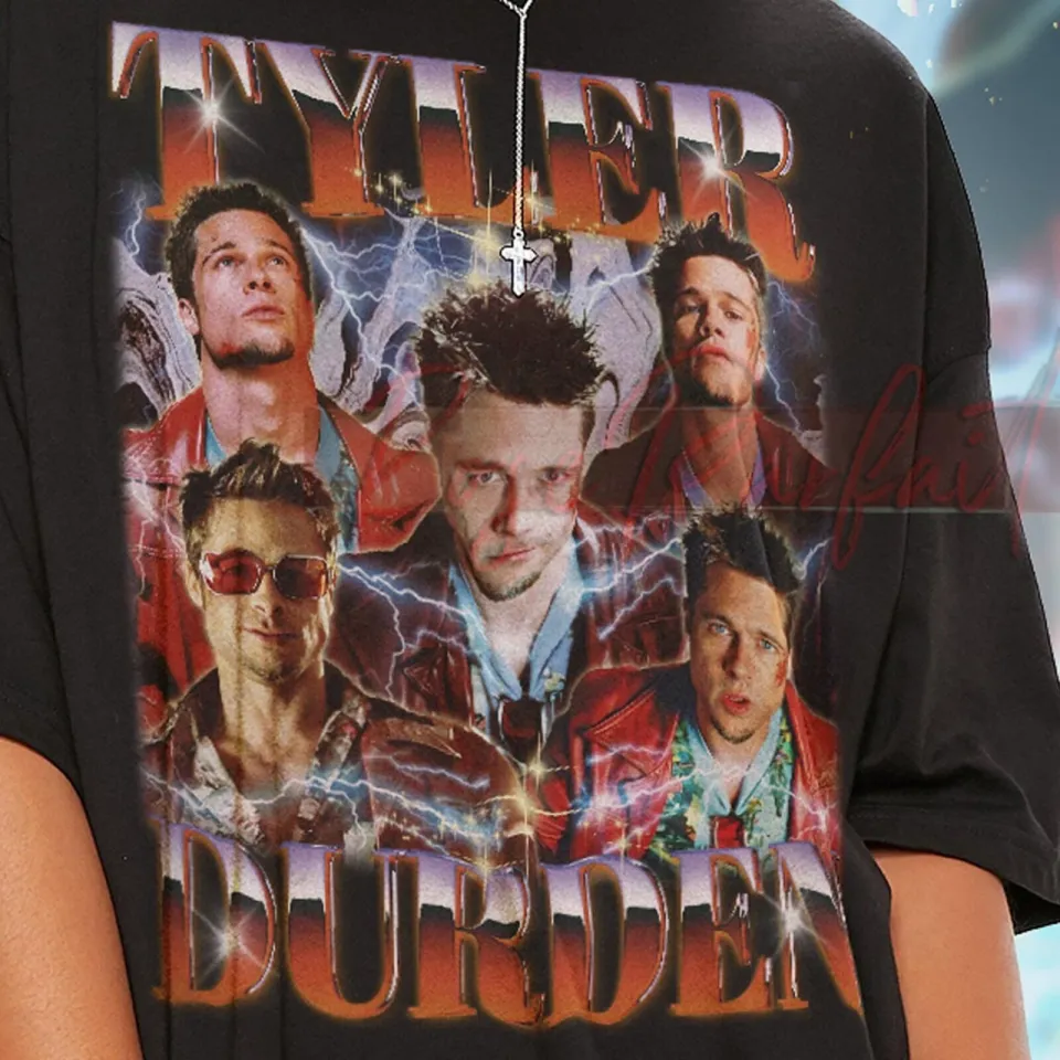 TYLER DURDEN Brad Pitt T-shirt - Tyler Durden Vintage Tees, Tyler Durden 90's Shirt