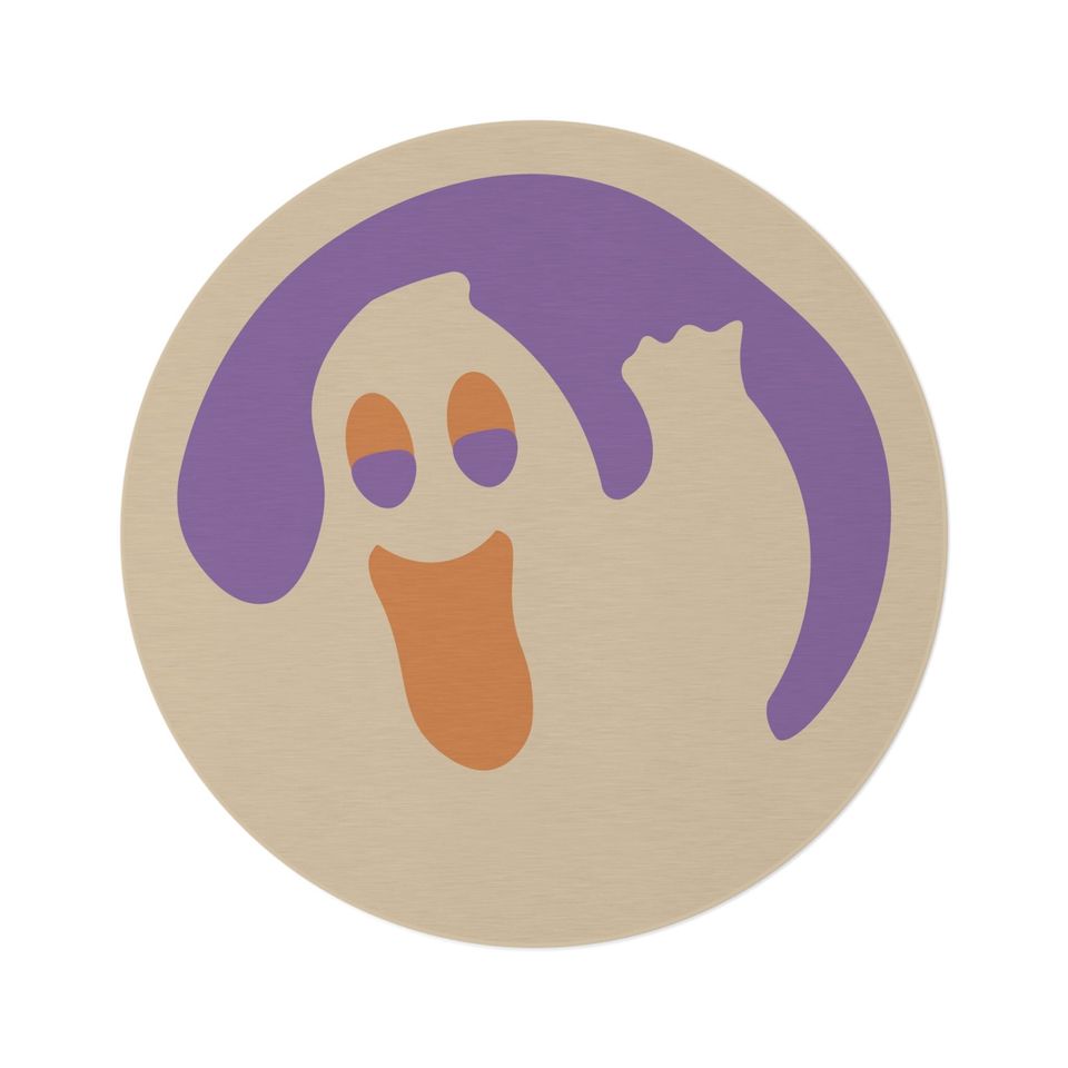 Halloween Sugar Cookie Ghost Round Rug Spooky Home Decor