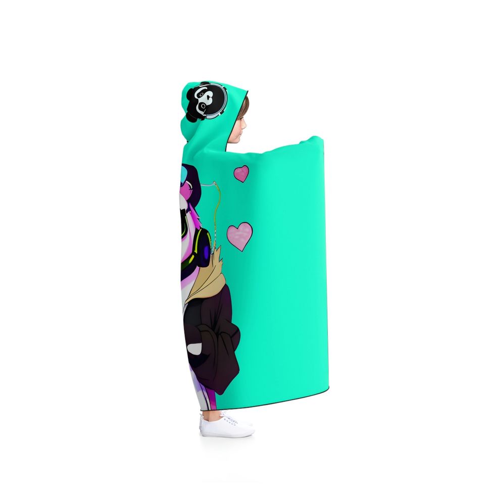 Panda Hooded Blanket, Cute Pajamas Shawl Blanket, Winter Warm Sleeping Blanket