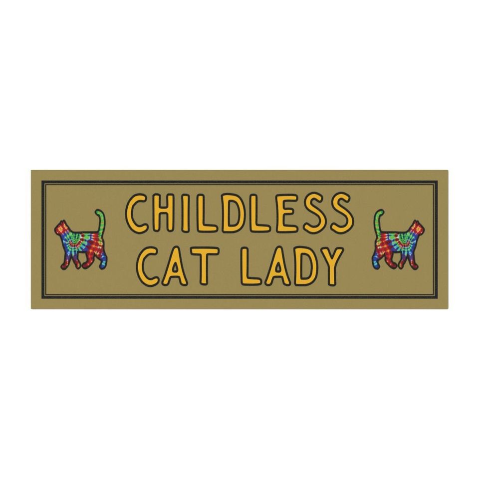 Childless Cat Lady Car Magnet | Car Magnet