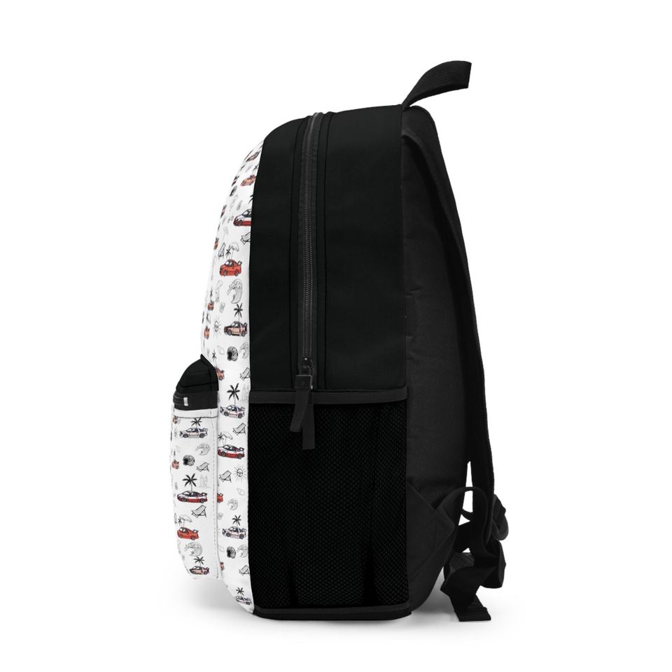 JDM Car Icons Backpack | Lightweight & Waterproof | California Style Design