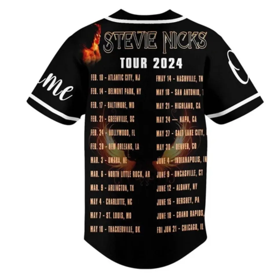 Stevie Nicks Tour 2024 Baseball Jersey Shirt