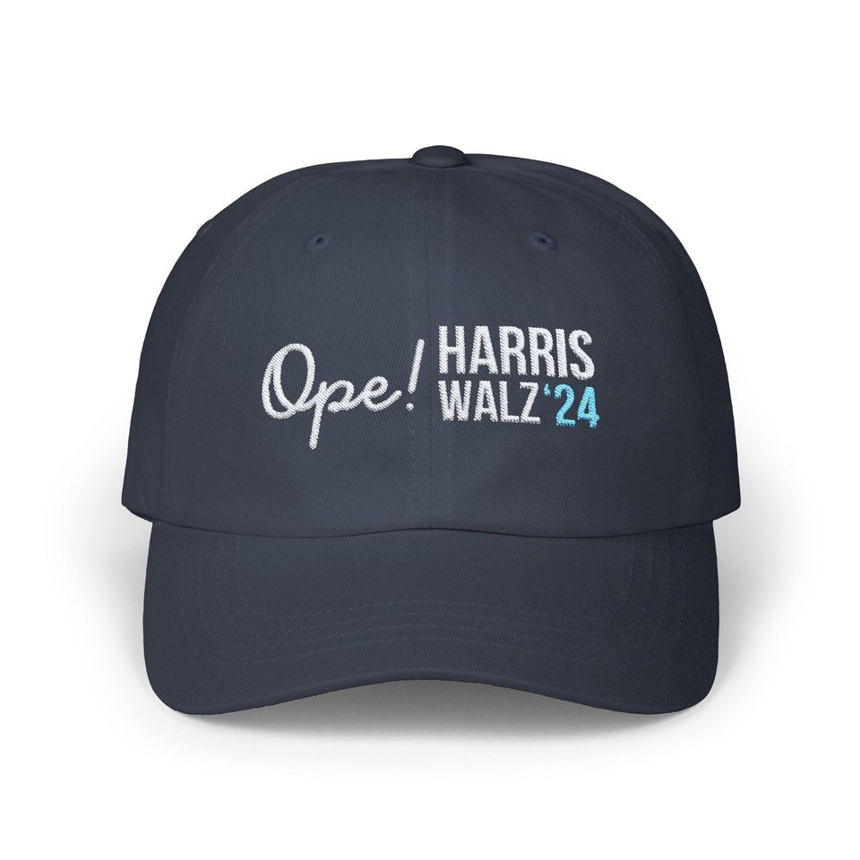 Midwest Ope Harris Walz Embroidered Dad Hat, Kamala Harris Classic Dad Cap