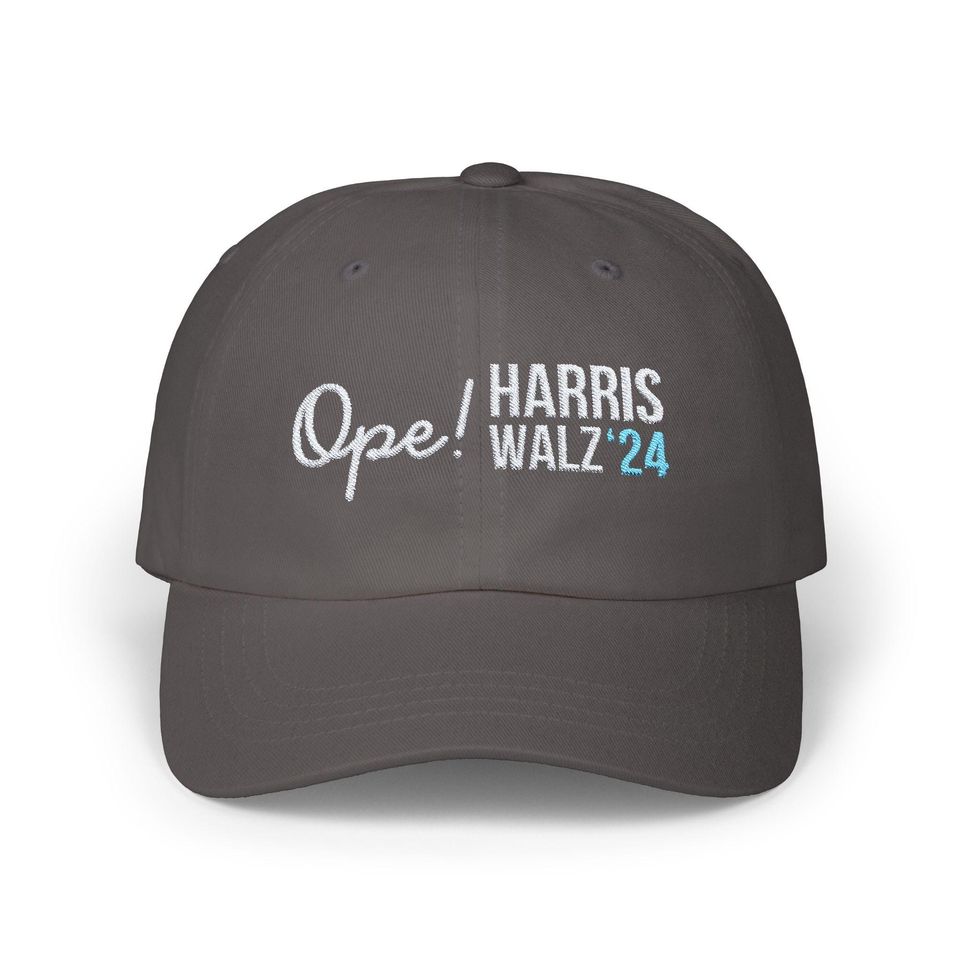 Midwest Ope Harris Walz Embroidered Dad Hat, Kamala Harris Classic Dad Cap
