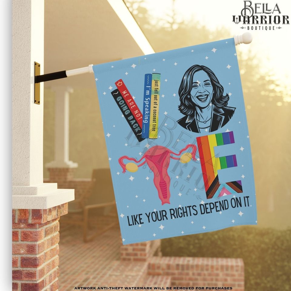 Kamala Harris Vote Garden Flag, Democrat Equality Yard Sign,