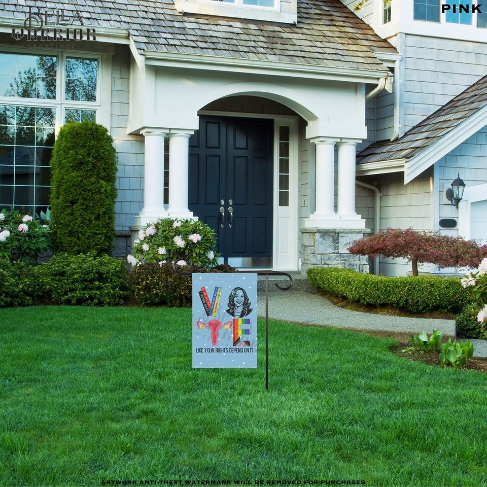 Kamala Harris Vote Garden Flag, Democrat Equality Yard Sign,