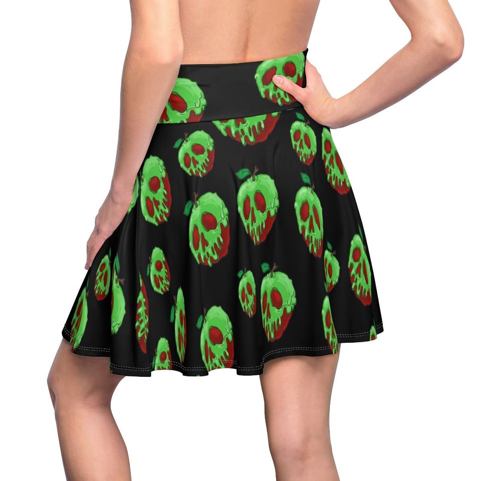 Poison Apple Evil Witch Snow White Thrills and Chills Women's Skater Skirts