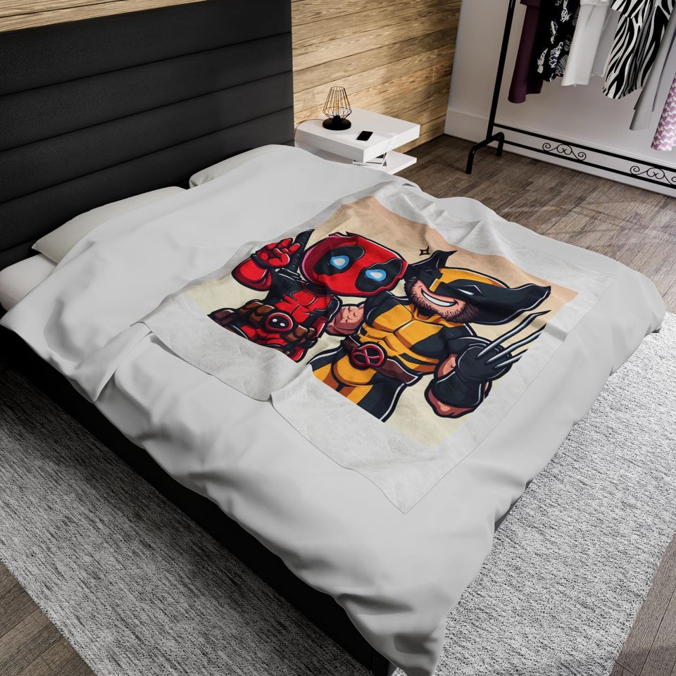 Deadpool and Wolverine Buddies Blanket