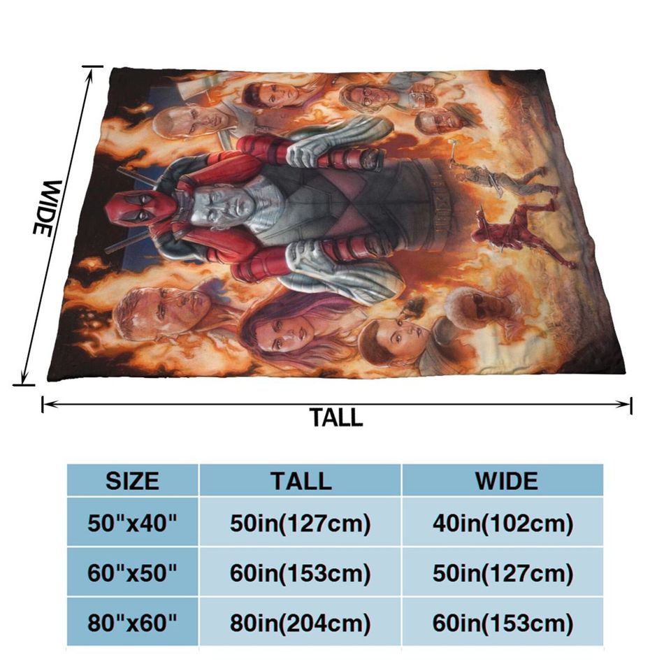 Custom Name Blanket Marvel Deadpool and Colossus Personalized Blankets Birthday Gift