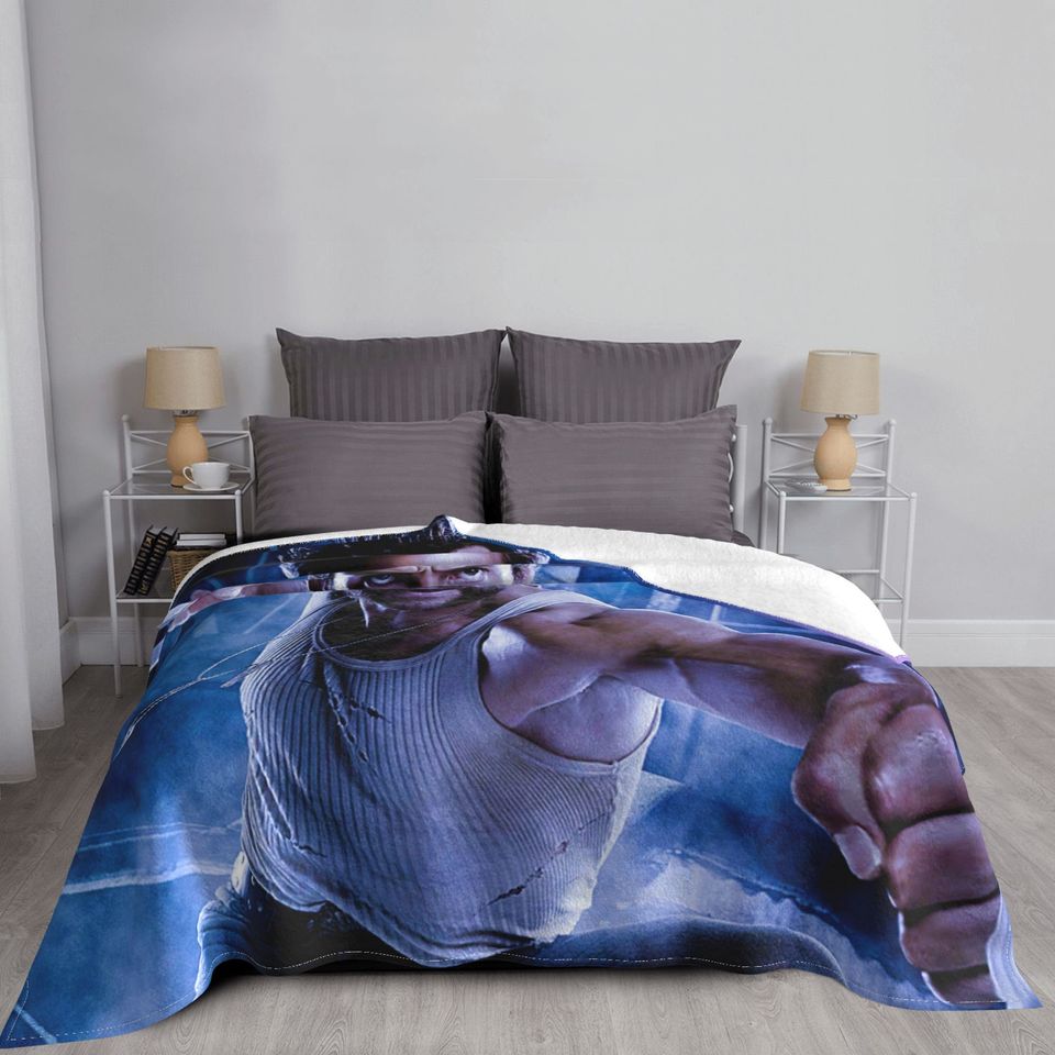 Custom Name Blanket Marvel Wolverine Personalized Blankets Birthday Gift