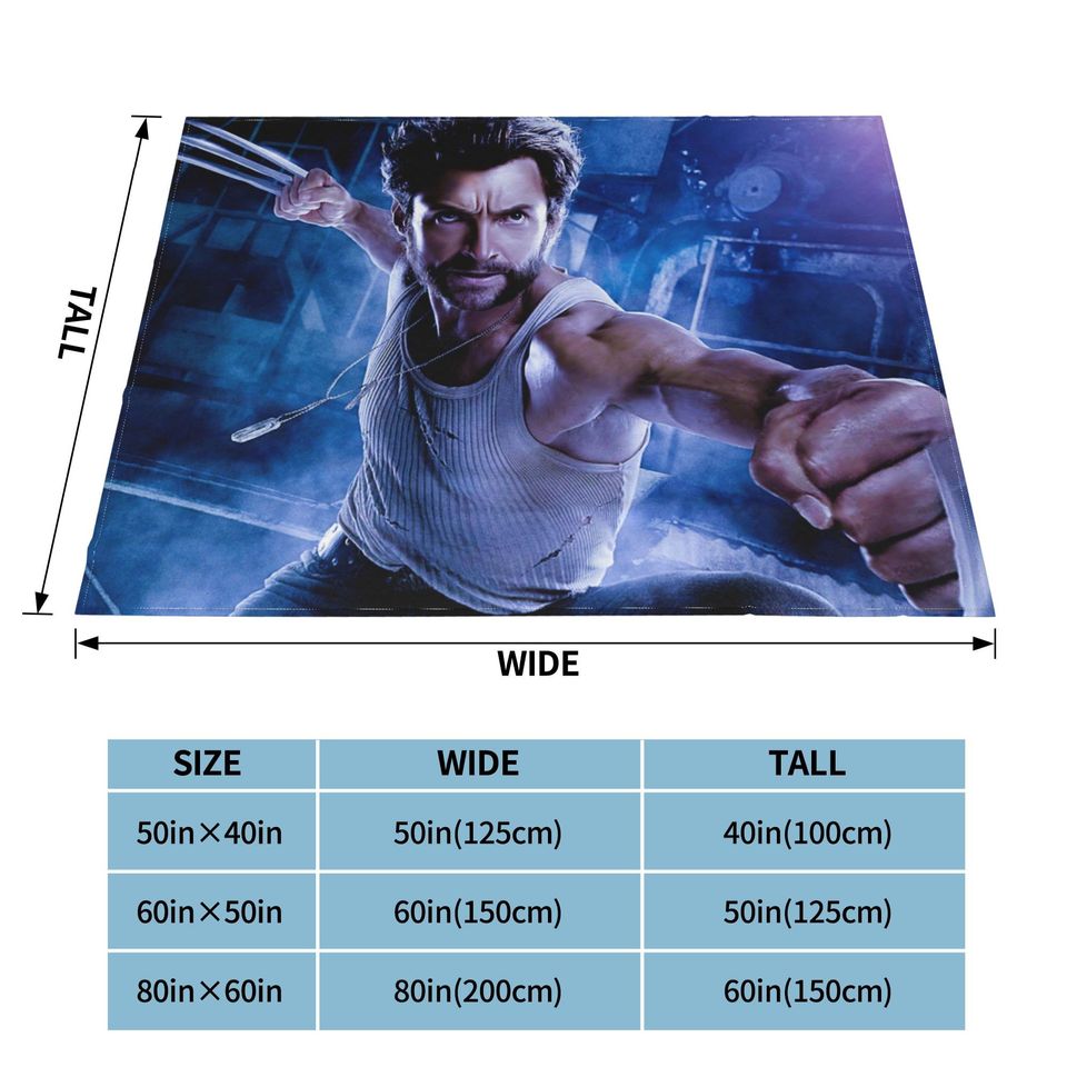 Custom Name Blanket Marvel Wolverine Personalized Blankets Birthday Gift