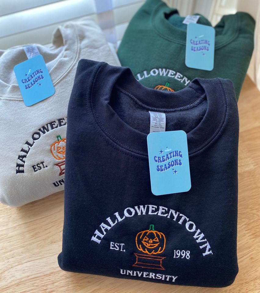 Halloweentown University Embroidered Sweatshirt | Fall Sweater