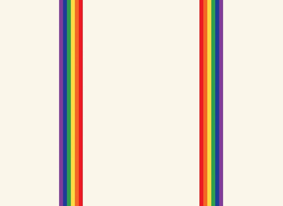 Rainbow Striped and Soft Cream Men's Leggings