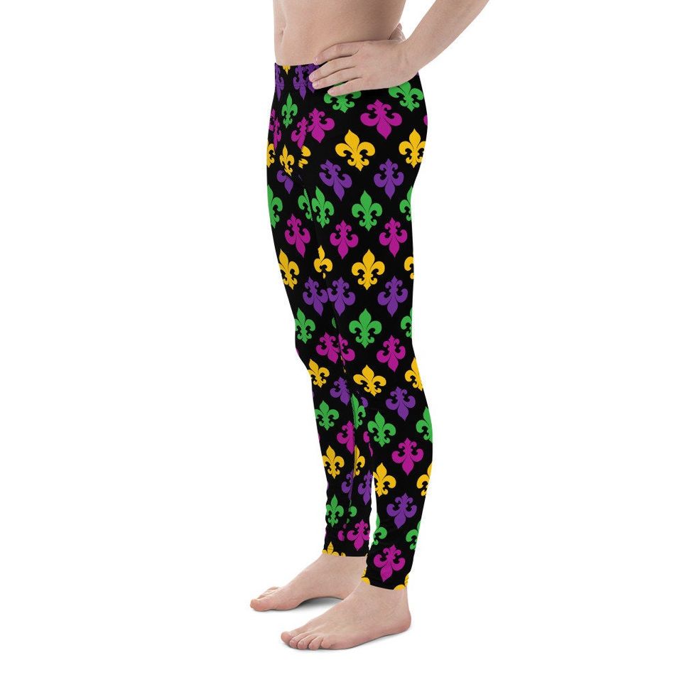 Mardi Gras Patterns Men's Leggings- Three Options