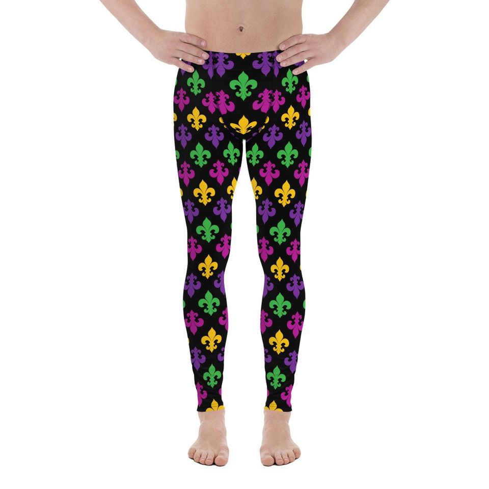 Mardi Gras Patterns Men's Leggings- Three Options