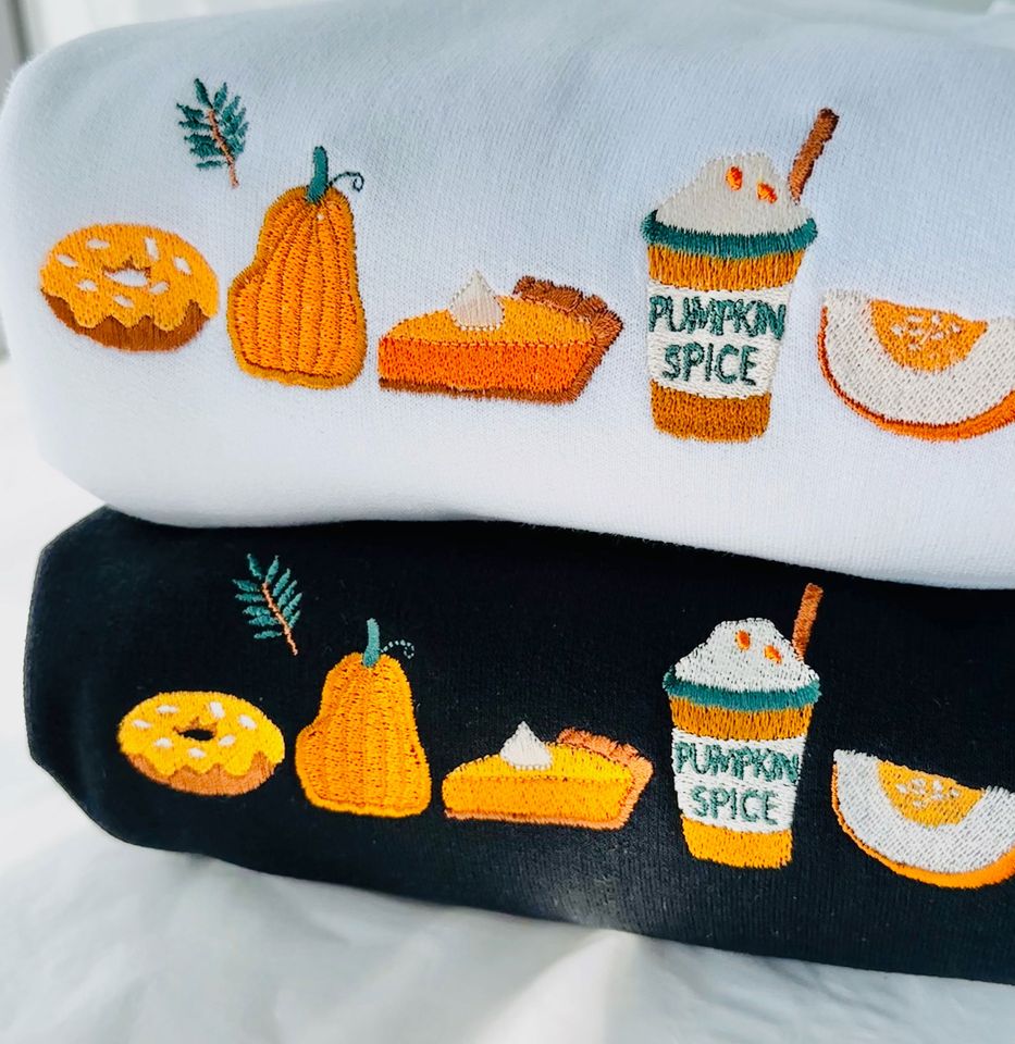 Pumpkin Spice Everything Embroidered Sweatshirt - Cosy Autumn Jumper