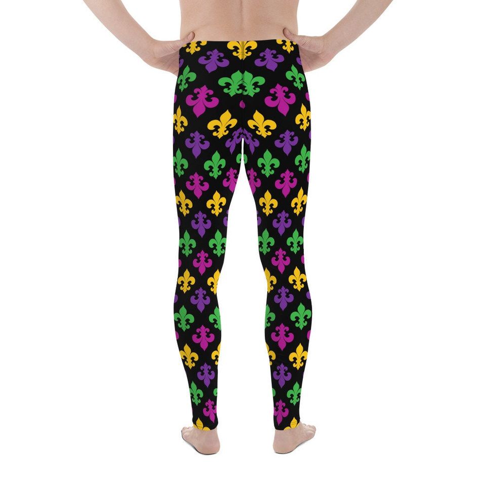 Mardi Gras Patterns Men's Leggings- Three Options