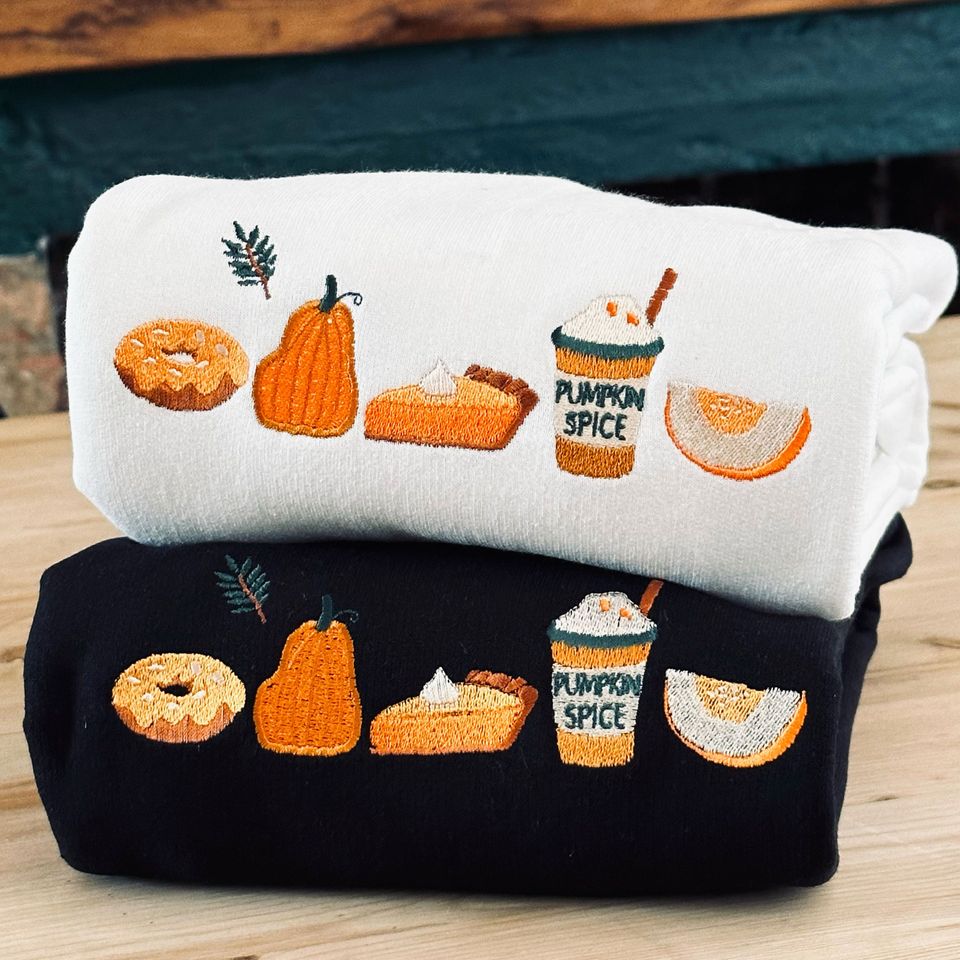 Pumpkin Spice Everything Embroidered Sweatshirt - Cosy Autumn Jumper