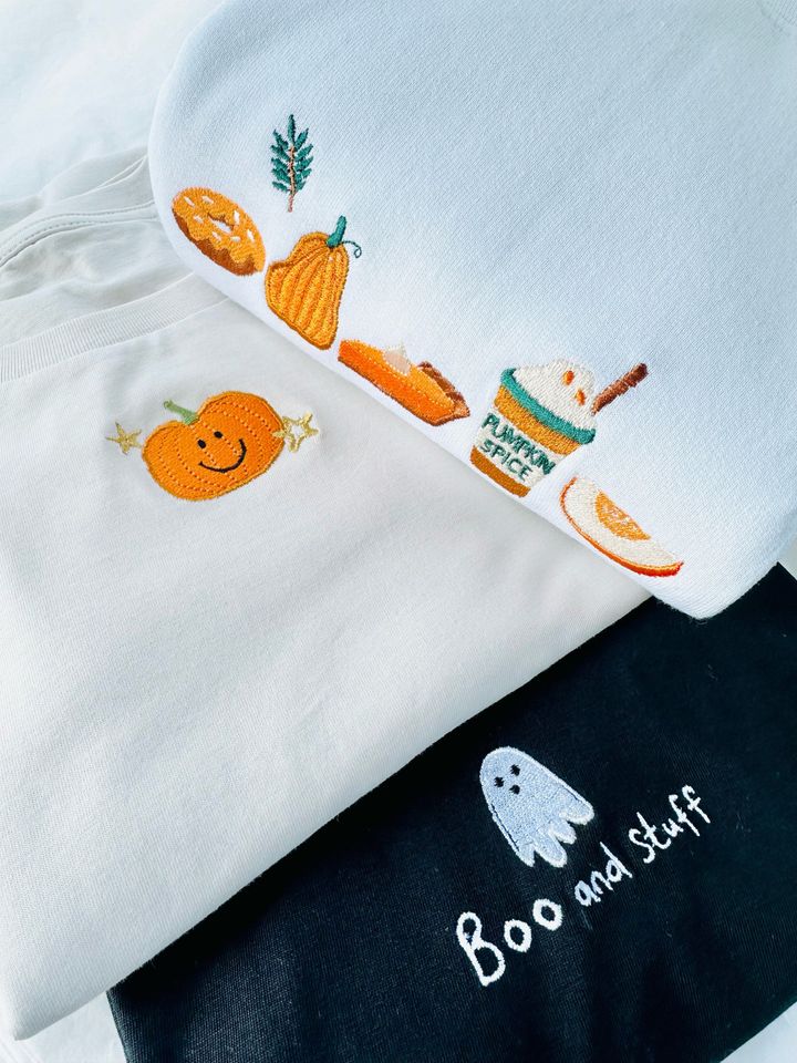 Pumpkin Spice Everything Embroidered Sweatshirt - Cosy Autumn Jumper
