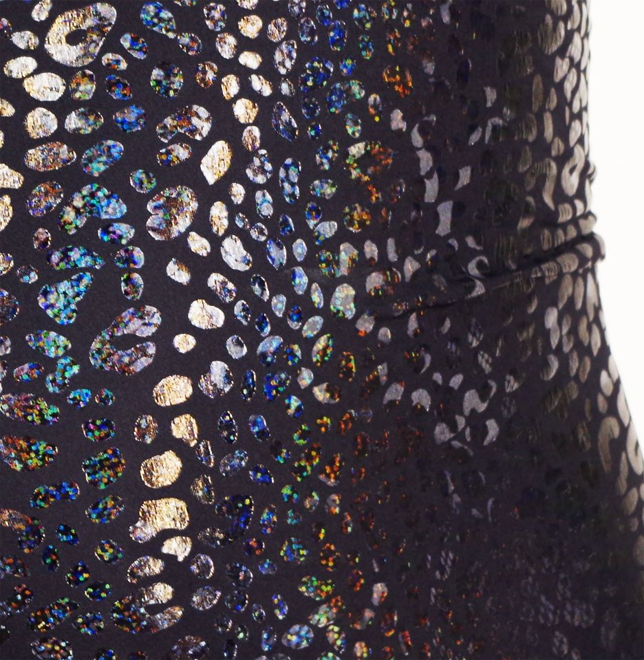 Festival Leggings Men's in Black Holographic Iridescent