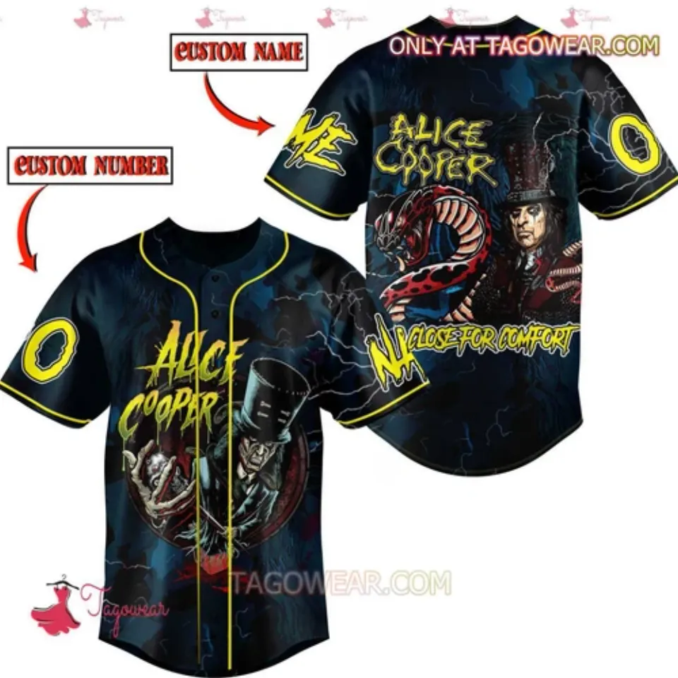 Personalized Alice Cooper Too Close For Comfort 3D Jersey Shirt