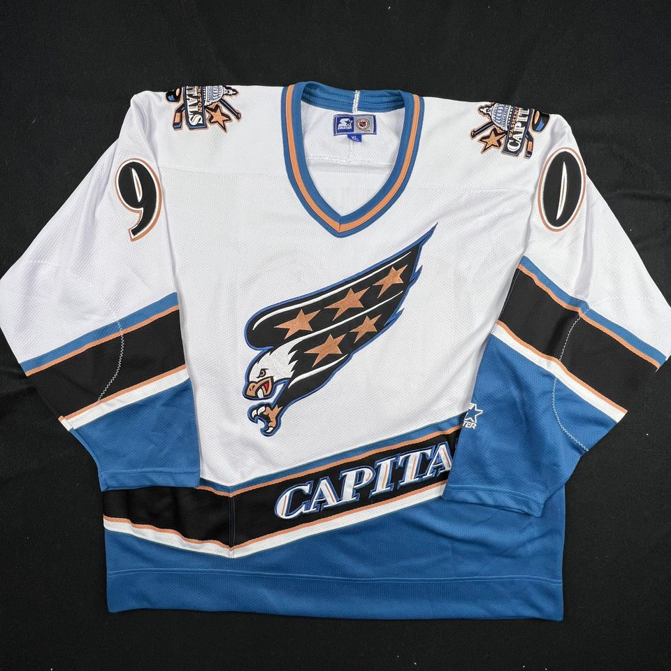 90s Joe Juneau Washington Capitals Screaming Eagle Starter Jersey Mens XL