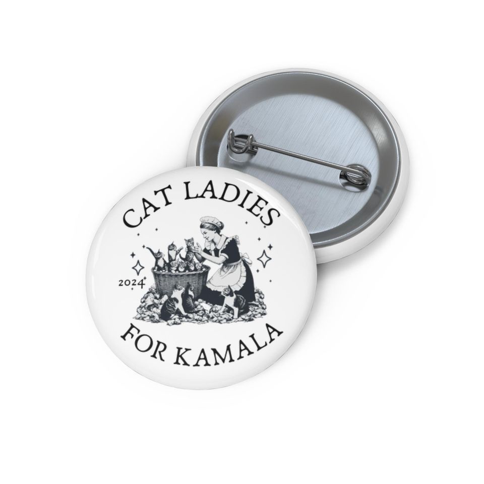Kamala Harris Pin Childless Cat Lady Button Kamala Harris For President Button 2024
