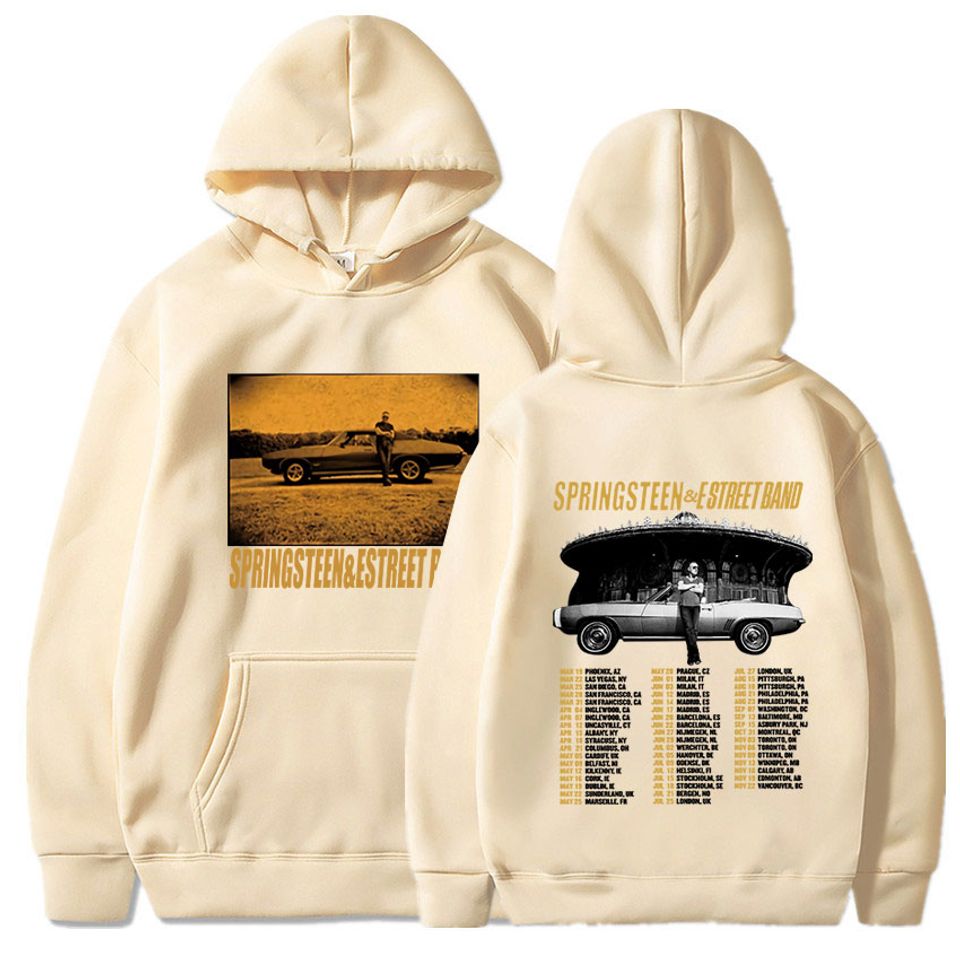 Bruce Springsteen and E Street 2024 Tour Hoodies, Men Women Fashion Hip Hop Casual Loose Oversized Pullover Fans Gift