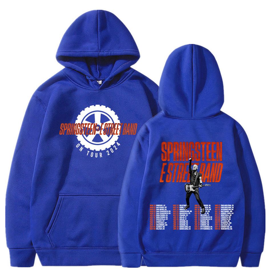 Bruce Springsteen and E Street Band 2024 Tour Hoodies, Men Women Fashion Harajuku Long Sleeve Oversized Streetwear