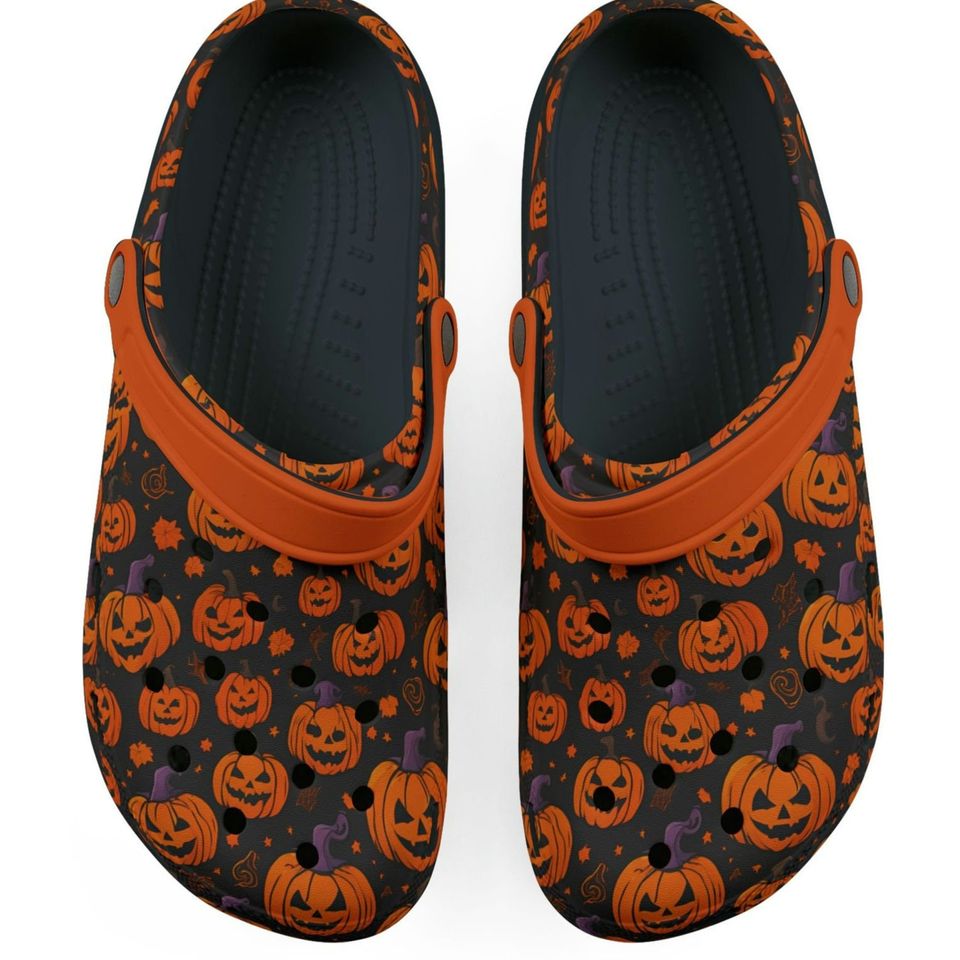 Jack o lantern halloween Foam Clogs