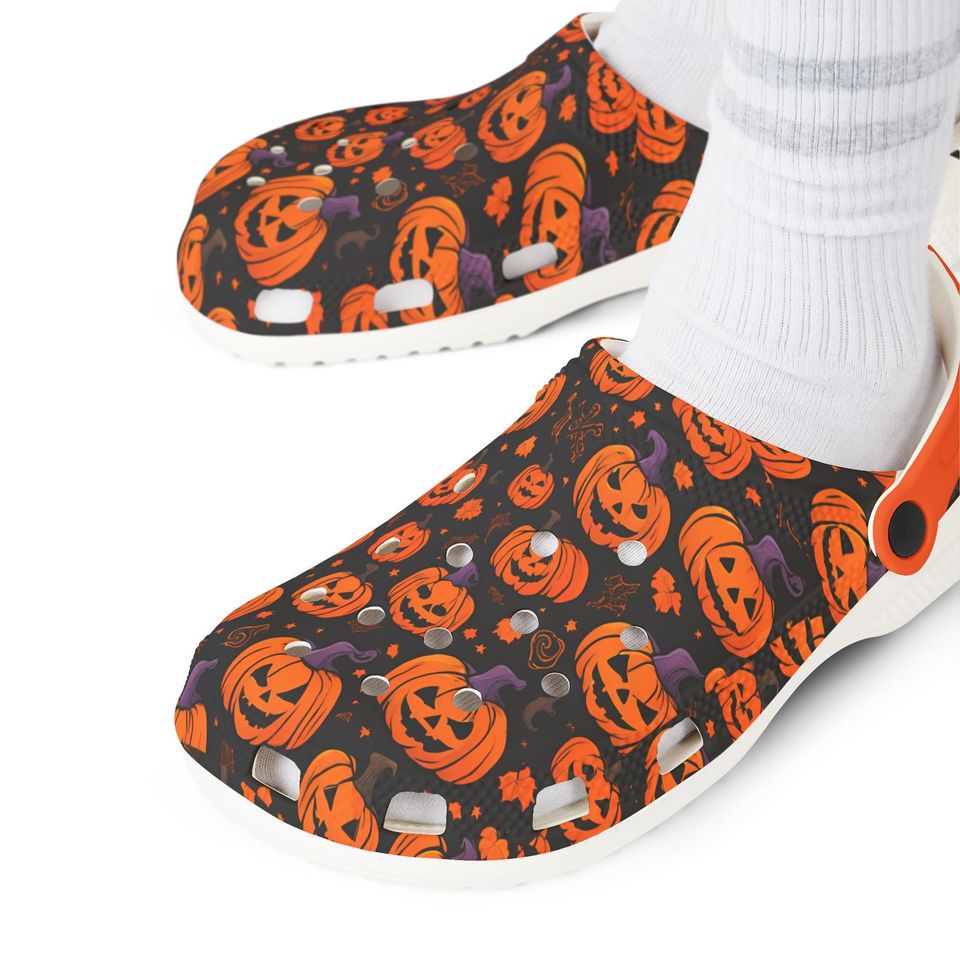 Jack o lantern halloween Foam Clogs