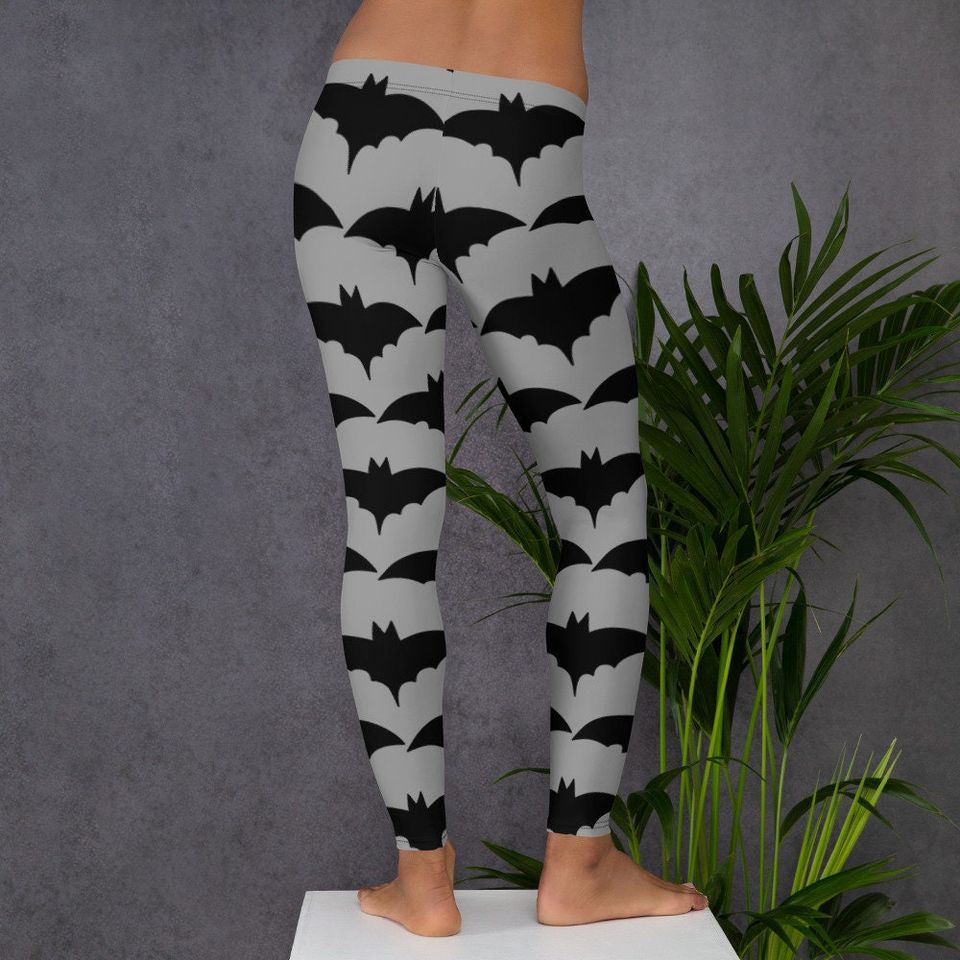 Gray Bat Women's Halloween Leggings