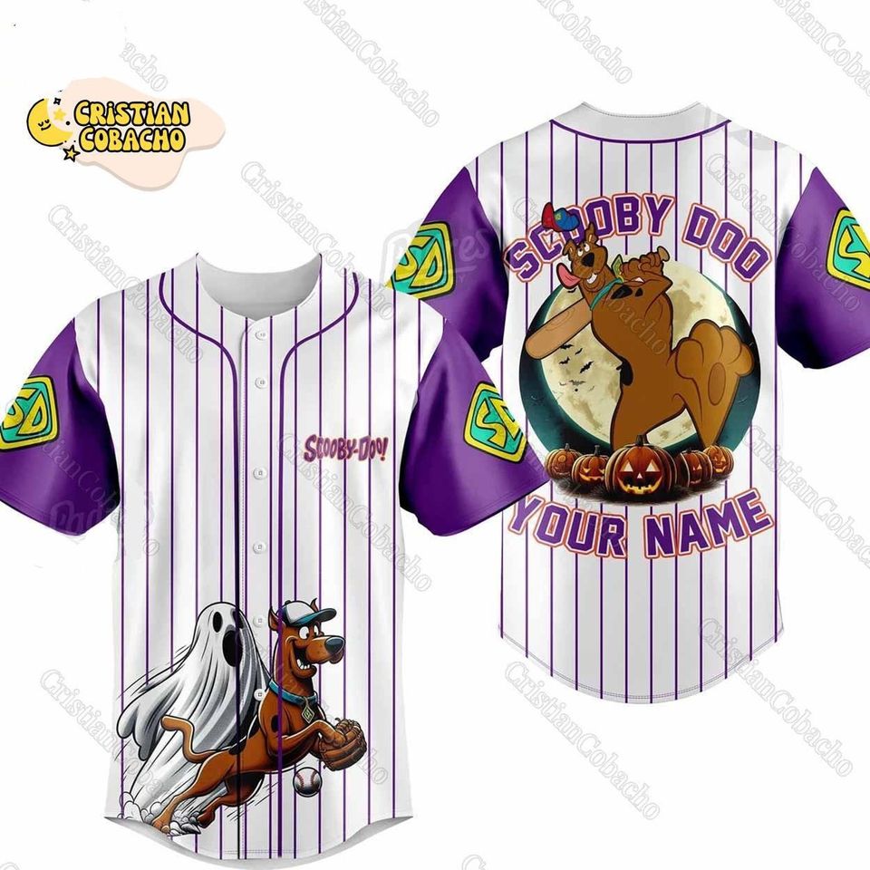 Halloween Scooby-Doo Baseball Jersey, Personalized Trick Or Treat Shirt