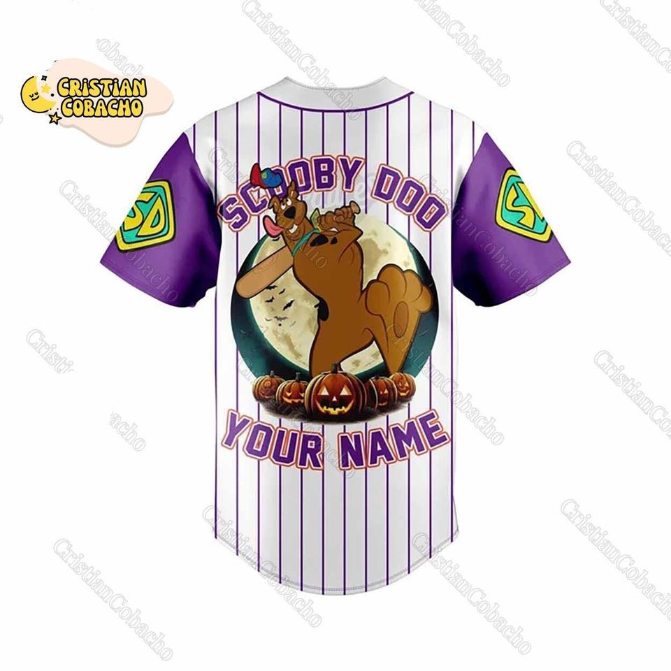 Halloween Scooby-Doo Baseball Jersey, Personalized Trick Or Treat Shirt