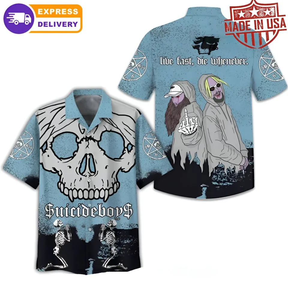 Suicideboys Hawaiian Shirt, Summer Button Down Shirt