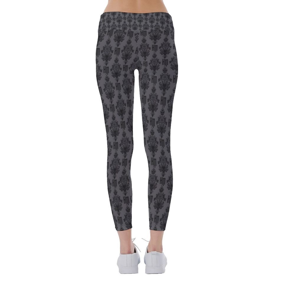 Haunted Mansion Leggings , Gothic Fitness Pants