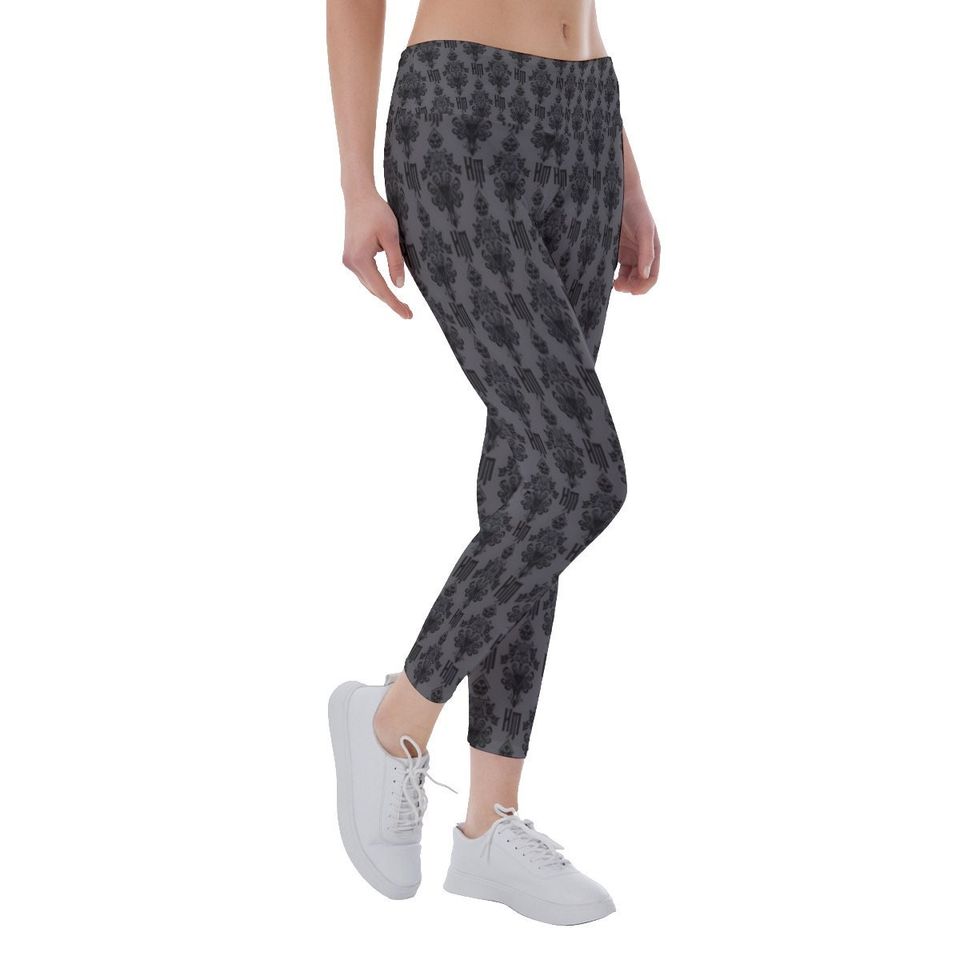 Haunted Mansion Leggings , Gothic Fitness Pants