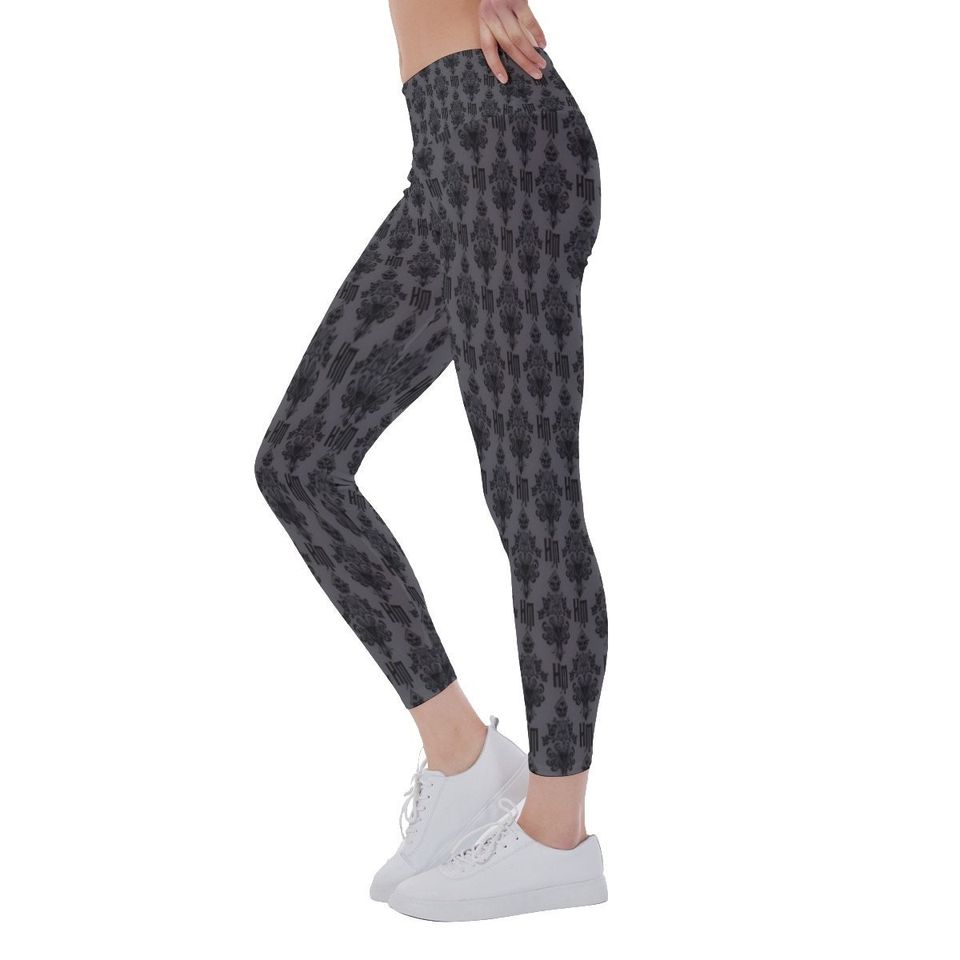 Haunted Mansion Leggings , Gothic Fitness Pants
